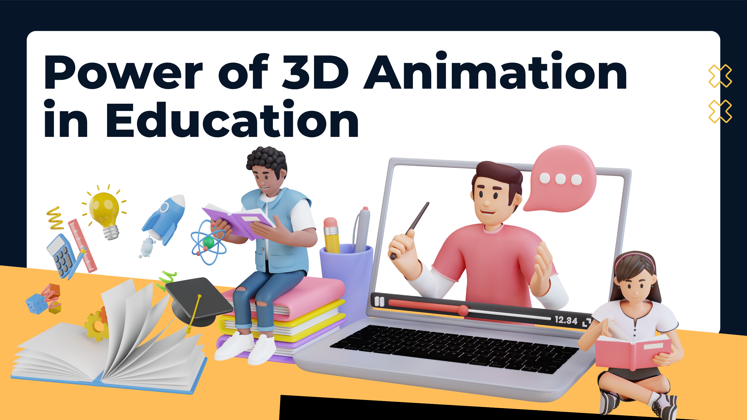 Example of 3D animation used in educational content