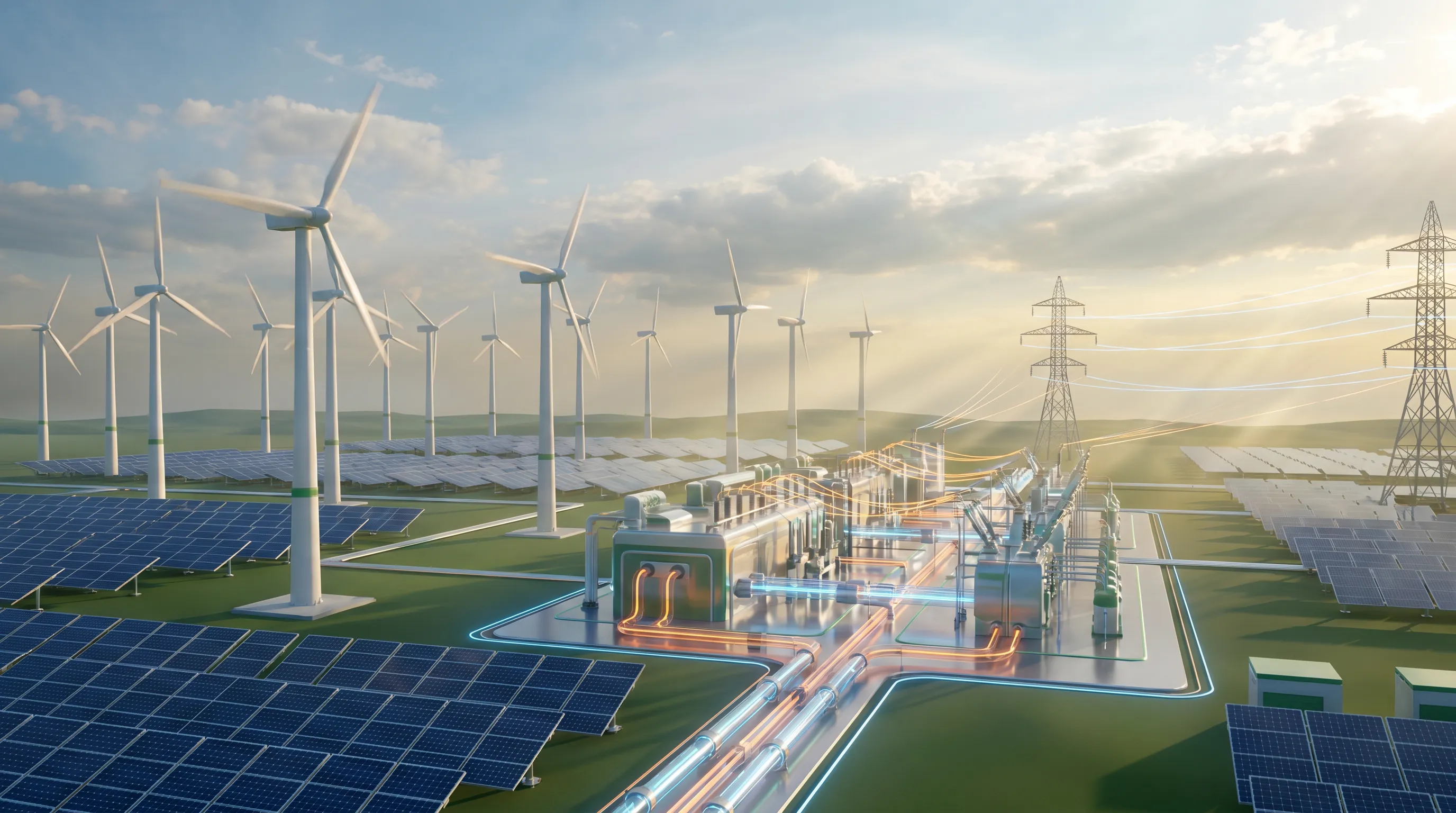 Power plant operation animation