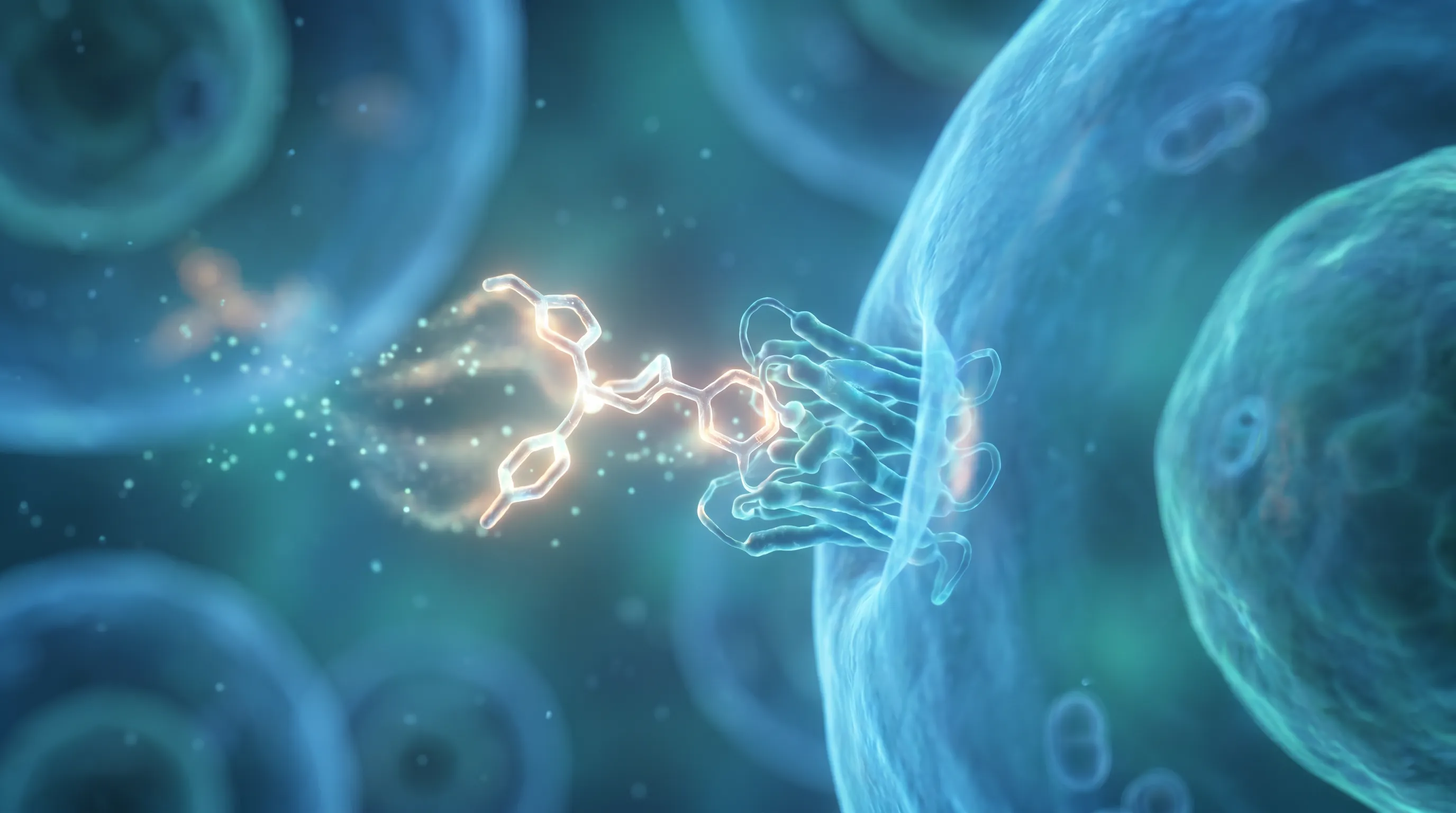 Drug action cellular animation