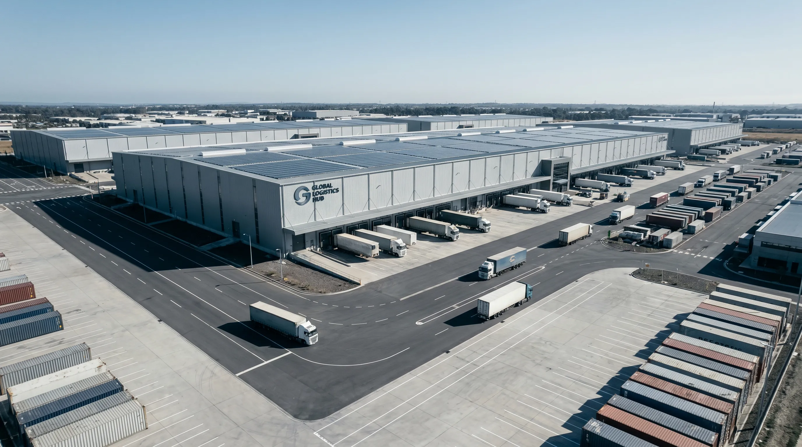 Factory and logistics facility 3D animation